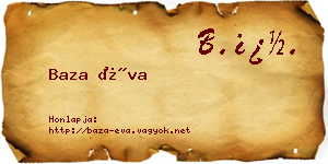 Baza Éva névjegykártya